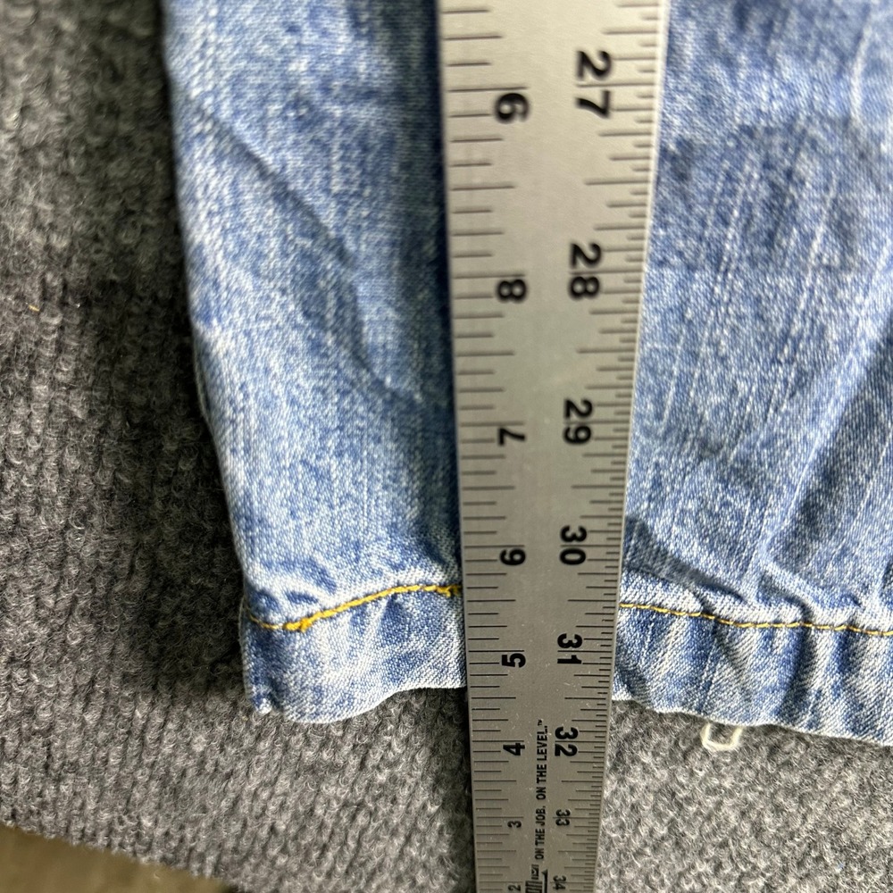 Levi Strauss Carpenter Jeans Mens Size 38x32 Blue Denim Light Wash Utility Work - Picture 4 of 9